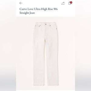 Ultra High Rise The 90’s Straight Jean Curve Love in cream